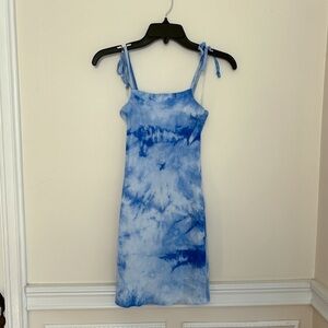 Pacsun LA Hearts Tie Dye Knit Mini Dress - Sm, Blue
